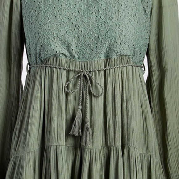 NEW Women's Boho Green Dress (Mommy and Me) - Picture 3 of 4